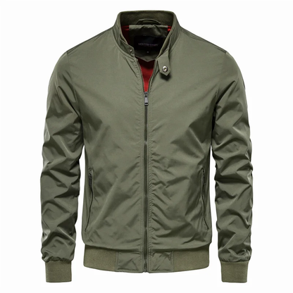 Classic Bomber Jacket With Zipper for Men