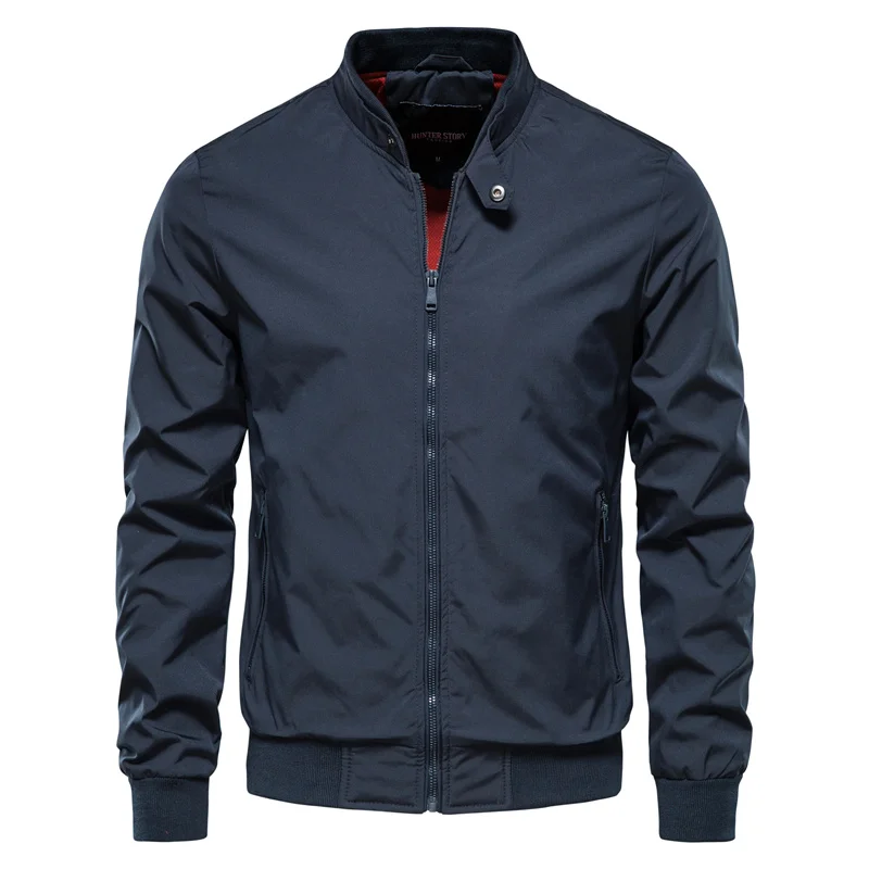 Classic Bomber Jacket With Zipper for Men