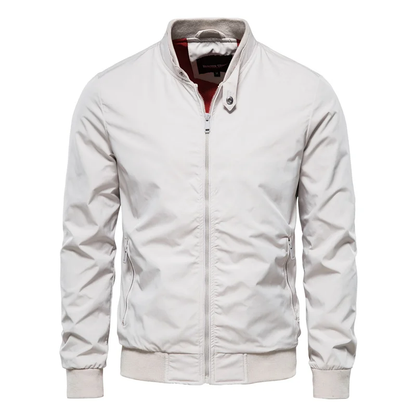 Classic Bomber Jacket With Zipper for Men
