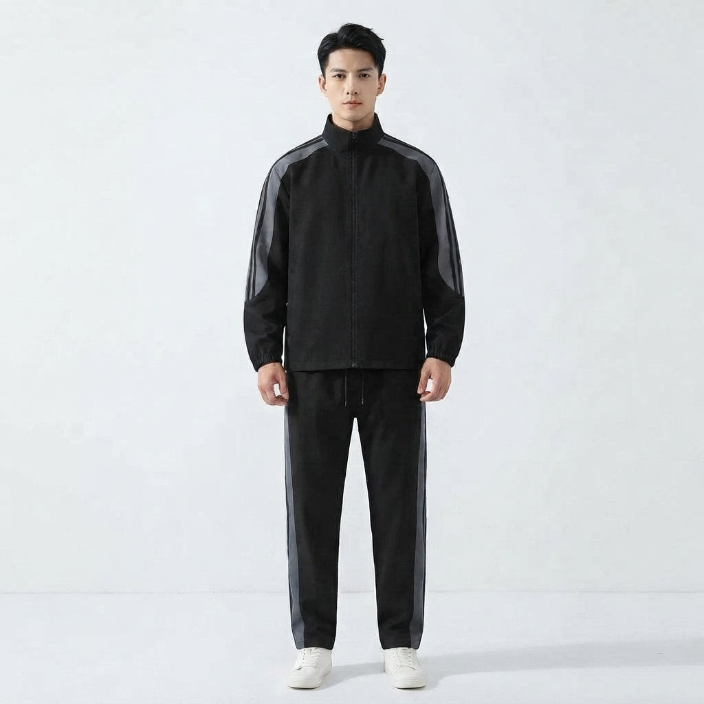 Jogger Set with Zipper Jacket for Men