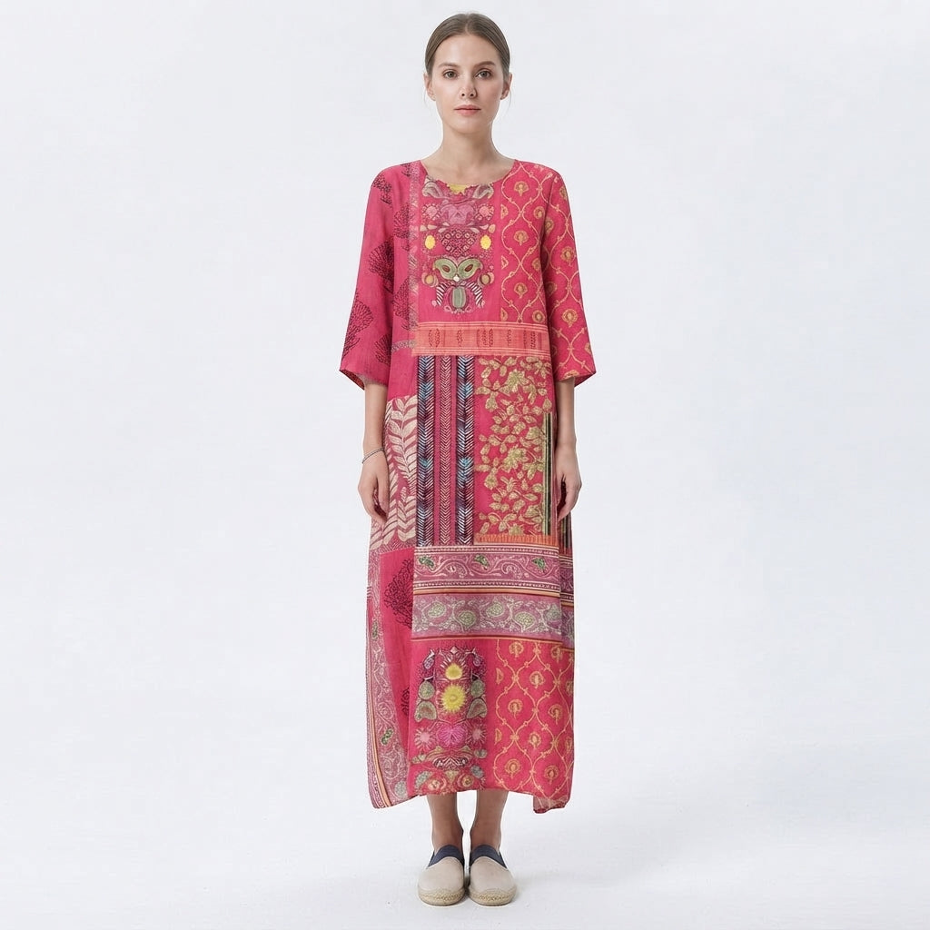 Summer Ethnic Bohemian Maxi Dress for Women