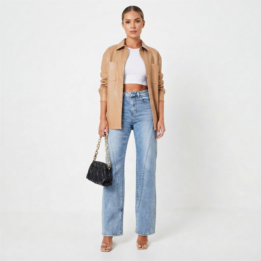 Classic Straight Denim Jeans for Women