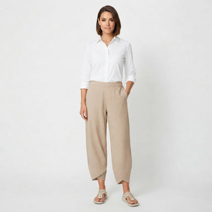 Casual Cropped Pants with Wide Legs for Women