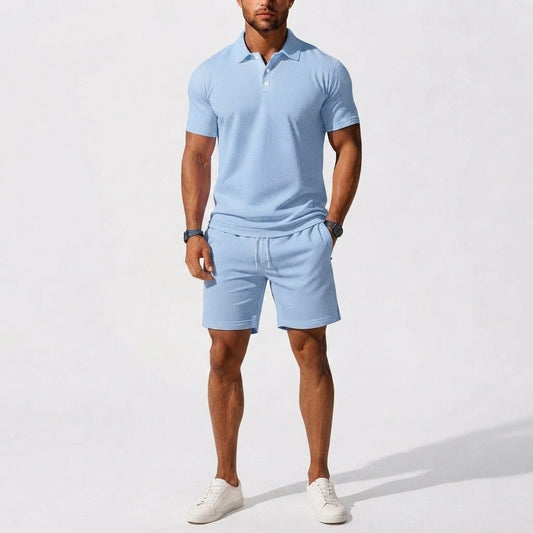 Polo Shirt and Shorts Casual Set for Men