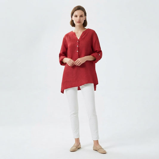 Shirt with Buttons and Relaxed Fit for Women