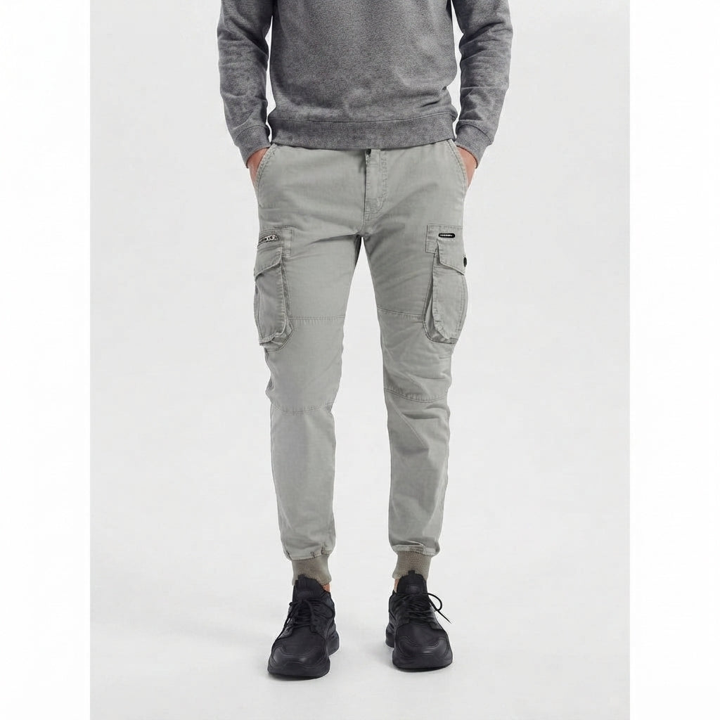 Slim Fit Cargo Pants with Pockets for Men