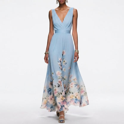 Dress with Floral Print for Wedding Guests for Women