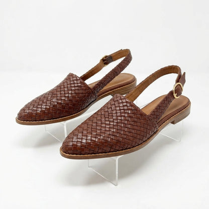 Women's Spring Woven Slingback Ballet Flats