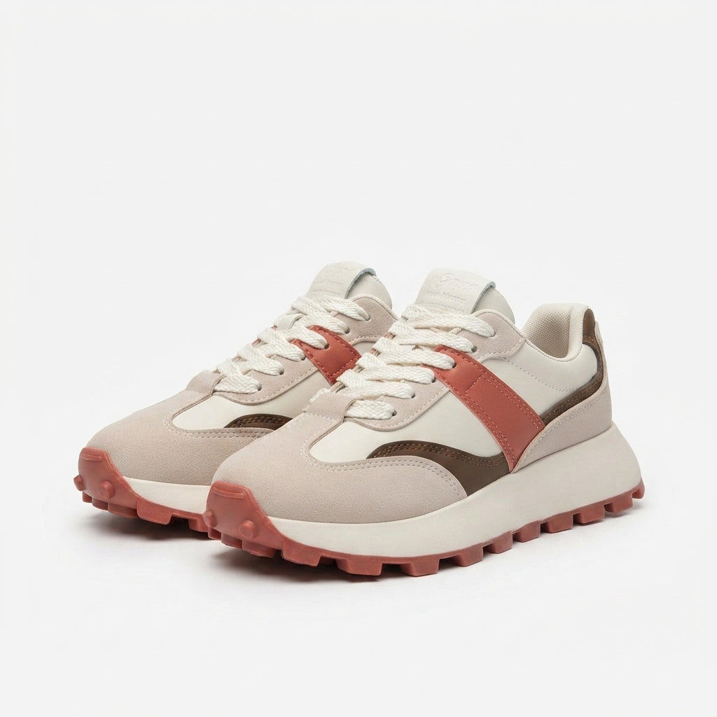 Women's Lace-Up Sneakers with Chunky Sole