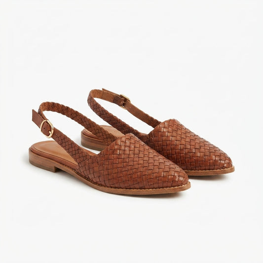 Women's Slip-On Woven Flat Loafers