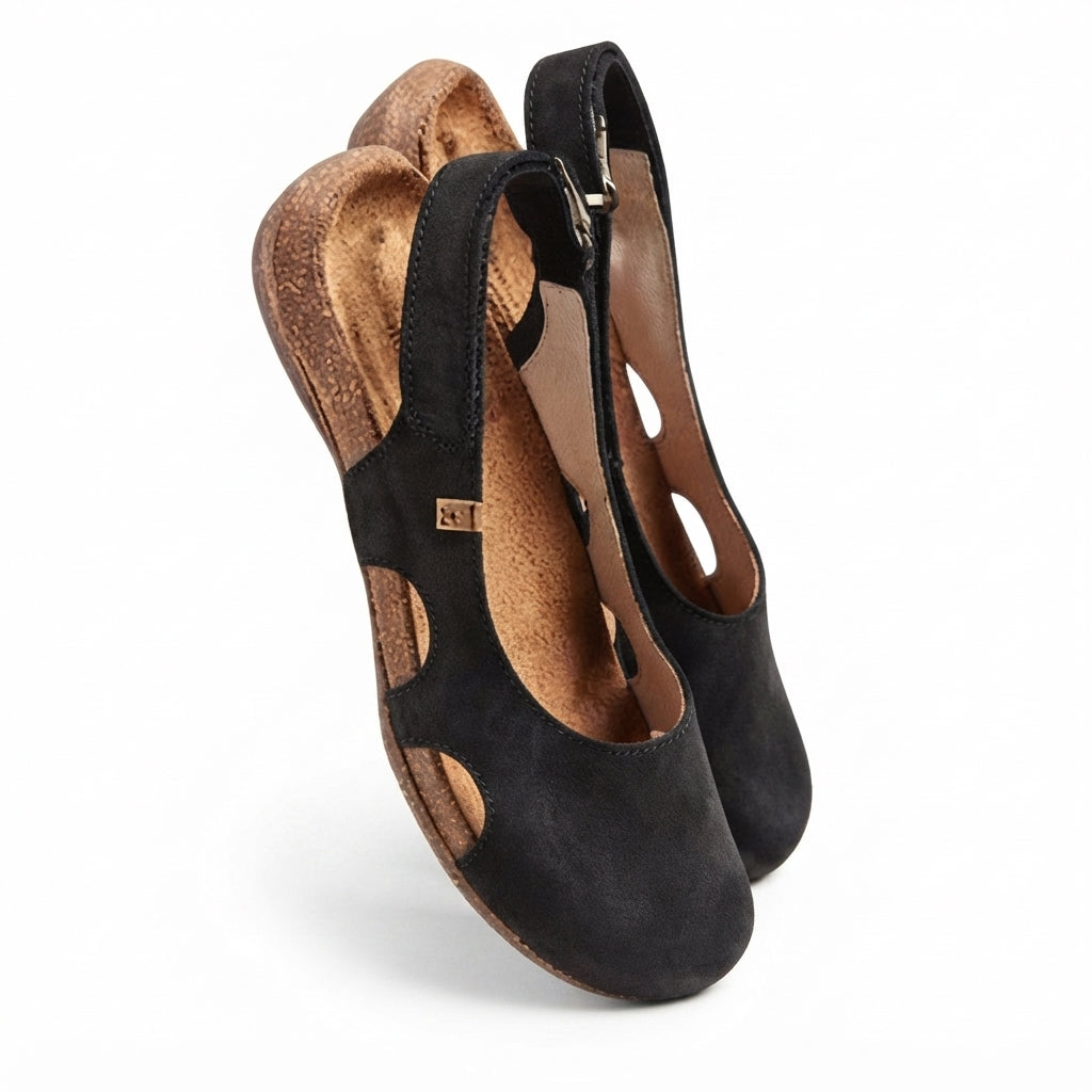 Women's Slingback Shoes with Open Side