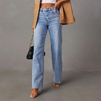 Classic Straight Denim Jeans for Women