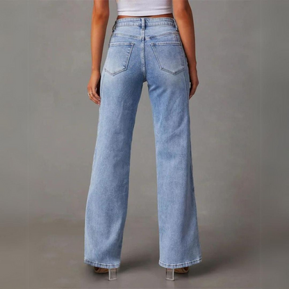 Classic Straight Denim Jeans for Women